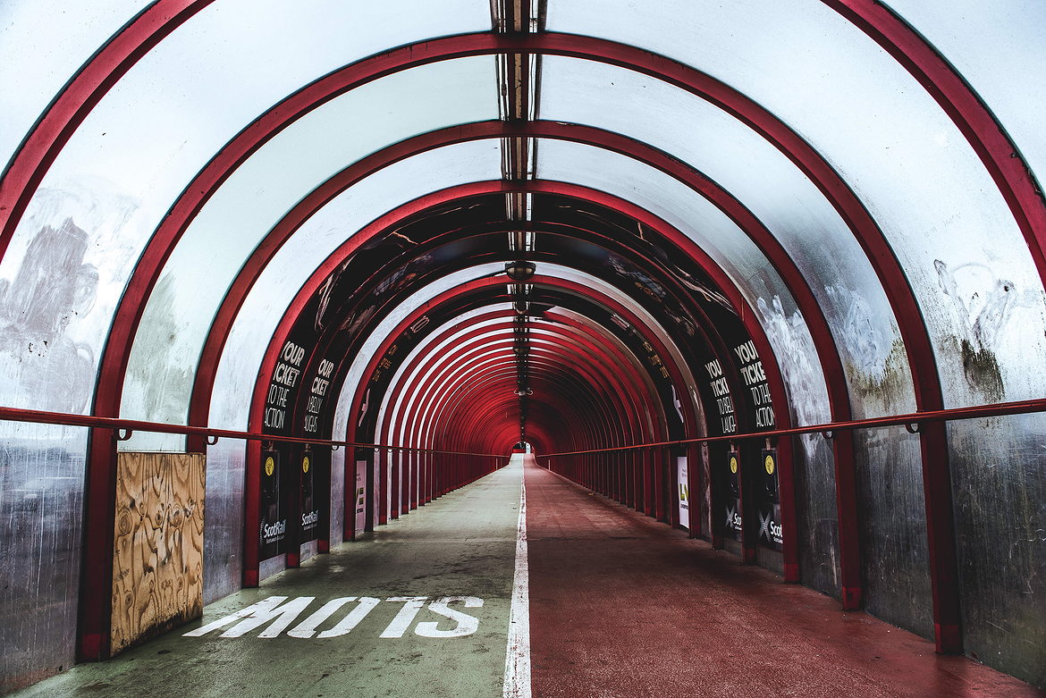 A Beautiful Glass Tunnel Road