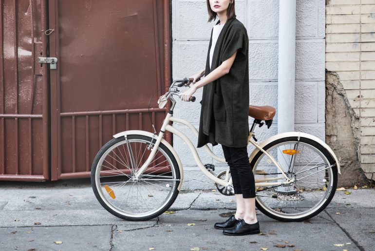 Casual Outfit And Vintage Bicycle